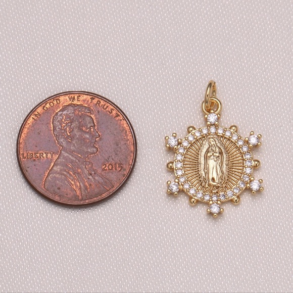 Dainty Virgin Mary Necklace | 14K Gold Filled - Picture 6 of 8